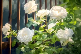 白玫瑰清新阳光
