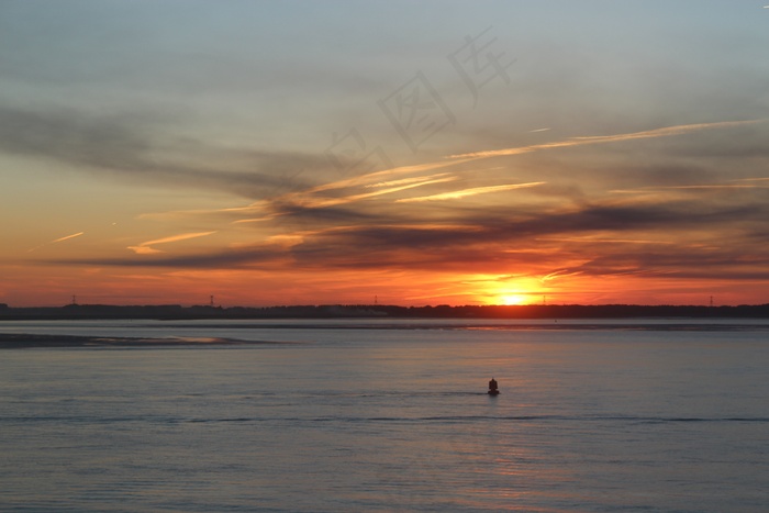 海边美丽日落摄影图片