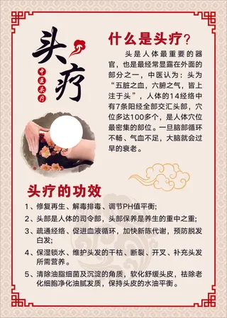 头疗功效海报