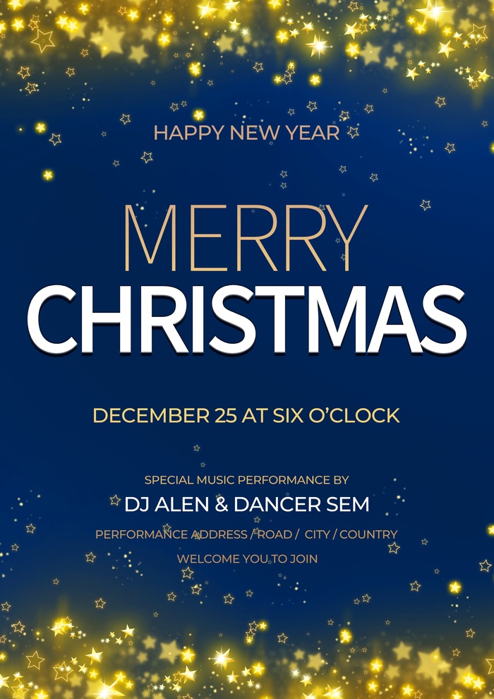 圣诞节圣诞树圣诞老人闪亮装饰电商促销折扣海报