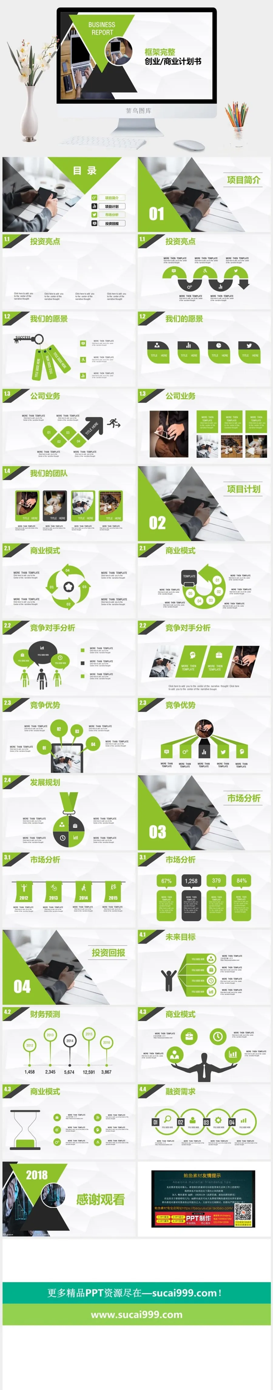 简约动态商务高端大气商业计划书公司企业融资项目策规划PPT模板