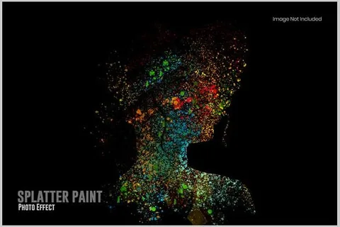 水彩颜料泼墨效果