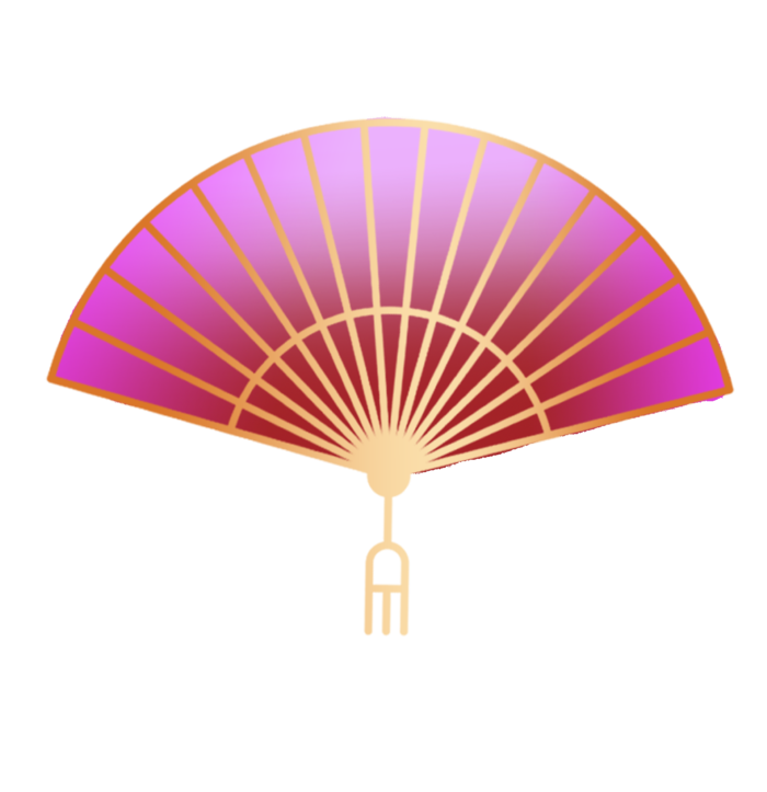 红色中国扇子