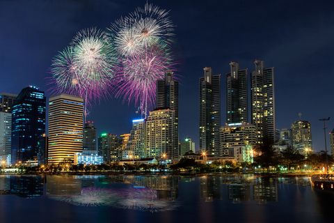 多彩烟花节日素材高清图片