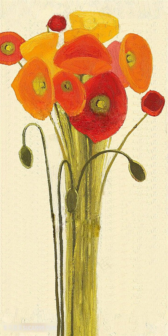 欧式花朵装饰画