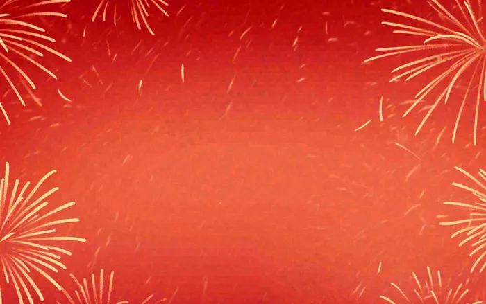红色喜庆烟花缤纷节日背景，新春新年除夕(1376x864)
