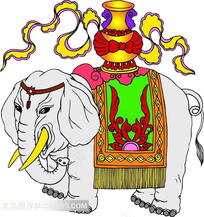 大象吉祥图案素材