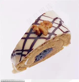 奶油白色巧克力三角蛋糕