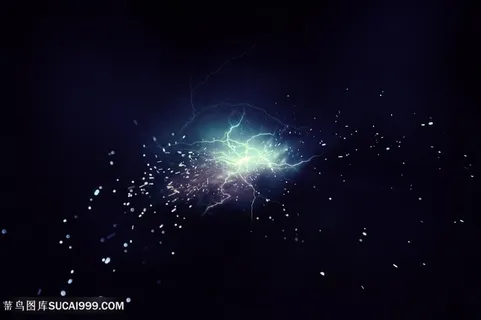 青绿色闪电背景高清图片 青绿色闪电背景高清图片