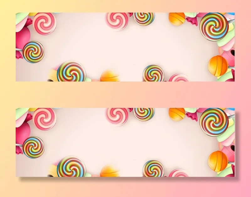 电商广告零食糖粉色背景psd模版下载