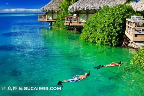 海边渡假村风景图片