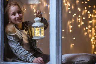 圣诞节装饰窗户门冬天新年装饰室内外场景(67)