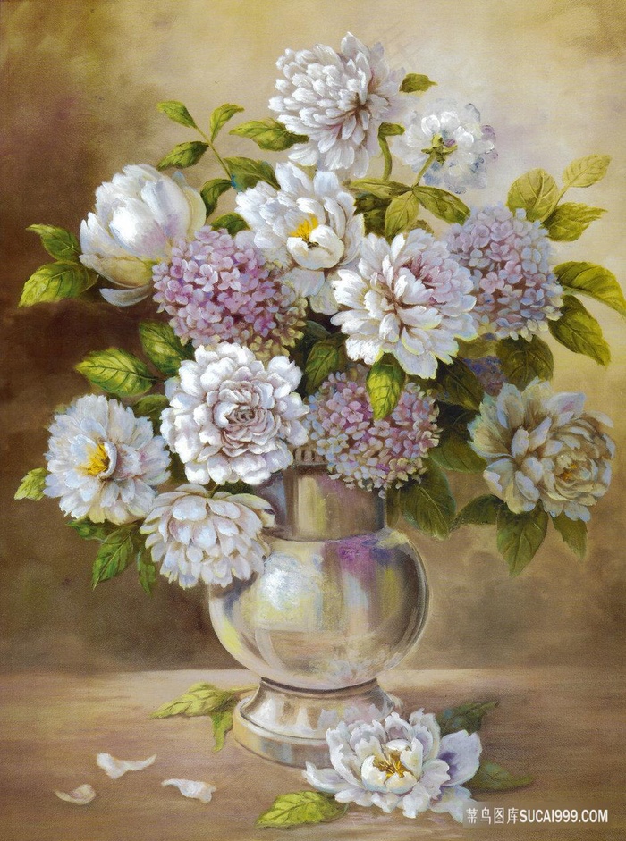 唯美花卉花瓶艺术挂画