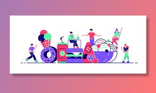 扁平化人物场景办公互联网等距ai矢量设计网页海报UI素材插画