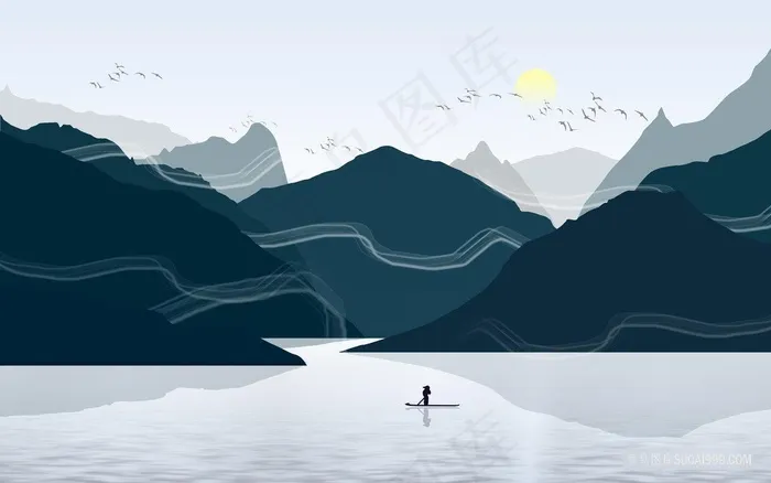 巍峨山脉高清装饰画