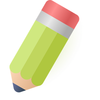 简笔画学习用品铅笔