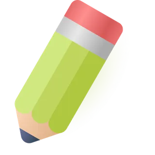 简笔画学习用品铅笔