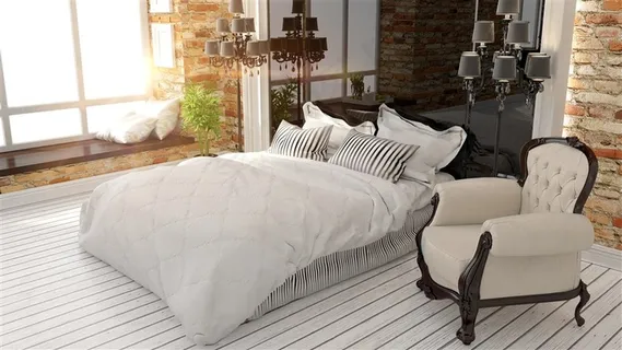 白色高档卧室装修效果高清图片