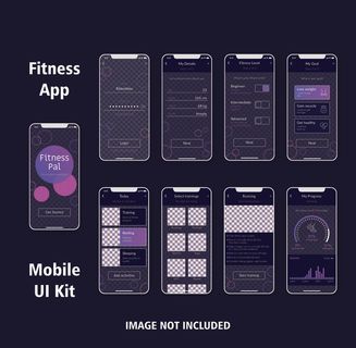 手机移动端整套APP交互UI界面套图作品集EPS矢量图设计素材