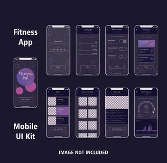 手机移动端整套APP交互UI界面套图作品集EPS矢量图设计素材