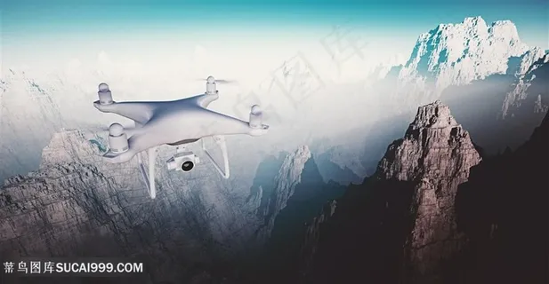 飞行的无人机设备高清图