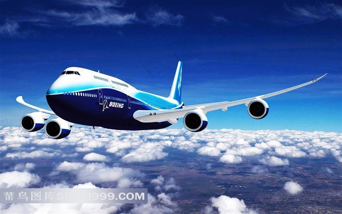 波音音速巡航飞机特写素材