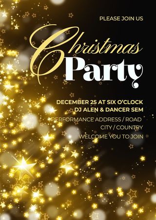 圣诞节圣诞树圣诞老人闪亮装饰电商促销折扣海报