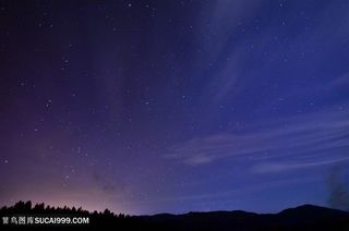 微紫色唯美夕阳后的天空图片
