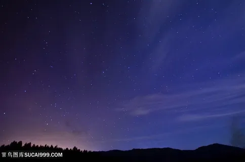 微紫色唯美夕阳后的天空图片 微紫色唯美夕阳后的天空图片