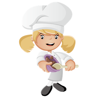 厨师女孩卡通