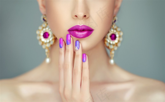 时尚美甲美妆模特高清图片