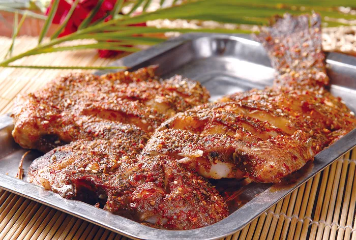 烤罗非鱼餐饮菜单烧烤烤串高清图