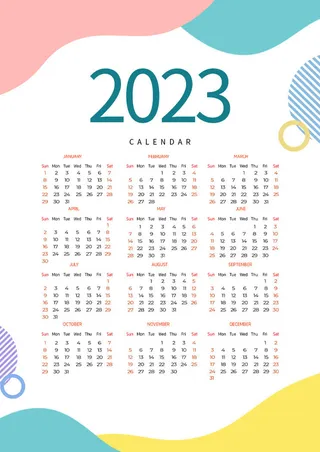 水彩兔年2023日历