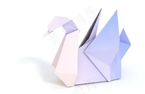 天鹅折纸图片素材
