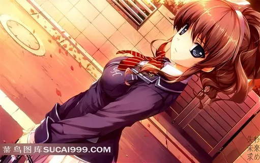 提包的可爱美少女插画