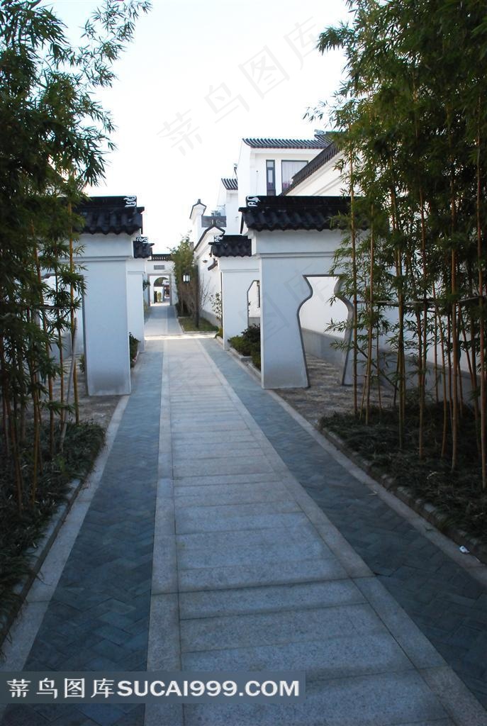 中式别墅庭院小道