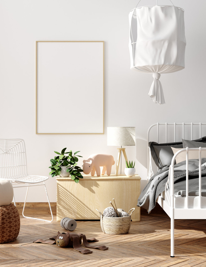 北欧简约现代清新卧室室内设计场景(6)