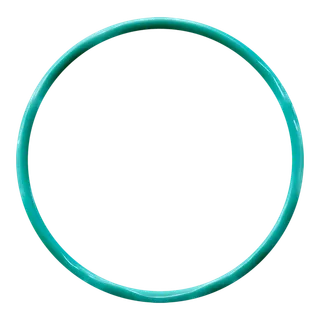 蓝绿色圆环装饰卡通