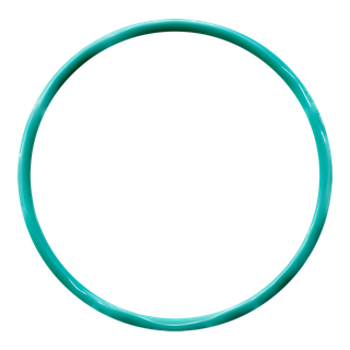 蓝绿色圆环装饰卡通