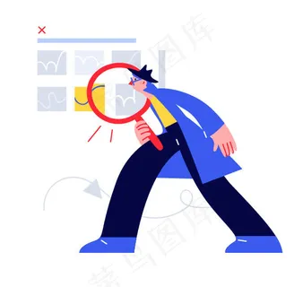 扁平风简笔画抽象工作计划人物插画 3