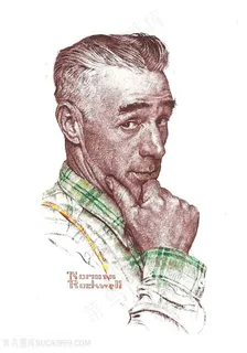 诺曼 · 洛克威尔手绘男士艺术挂画