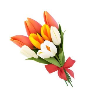 花束手棒花郁金香免抠