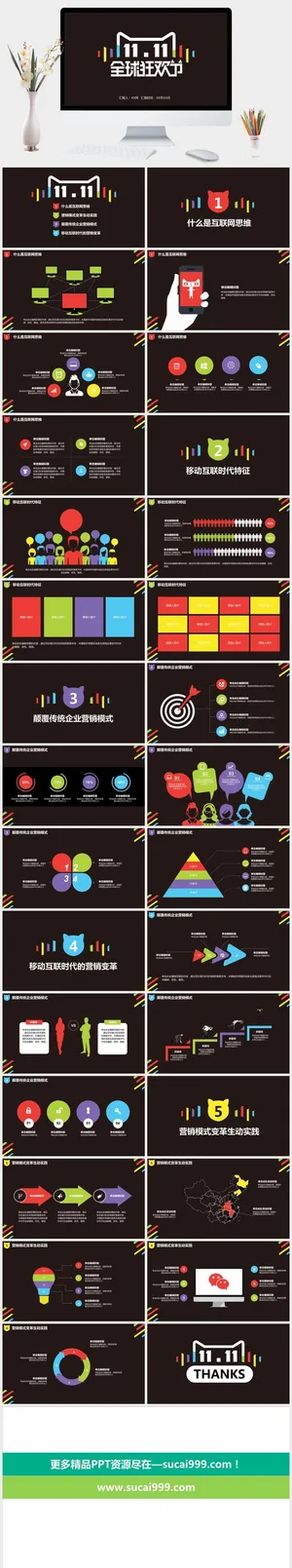 双十一商业策划活动电商PPT模板