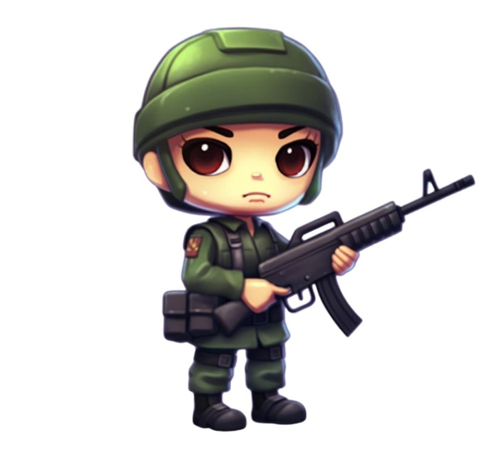 士兵军人拿着枪卡通免抠(1104x1024)
