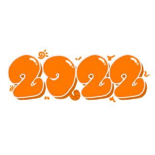 2022新年元旦虎年主题艺术字体PSD卡通可爱老虎PNG免抠设计素材