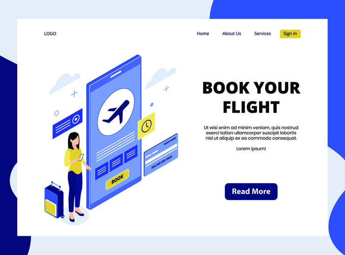 扁平化人物场景办公互联网等距ai矢量设计网页海报UI素材插画