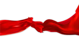 红色飘带免扣素材