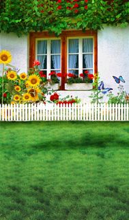 高清花园风景背景