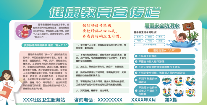 夏季肠胃疾病宣传