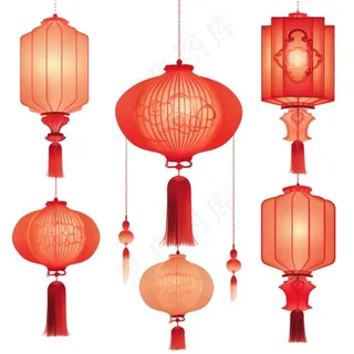 红灯笼喜庆插画免抠